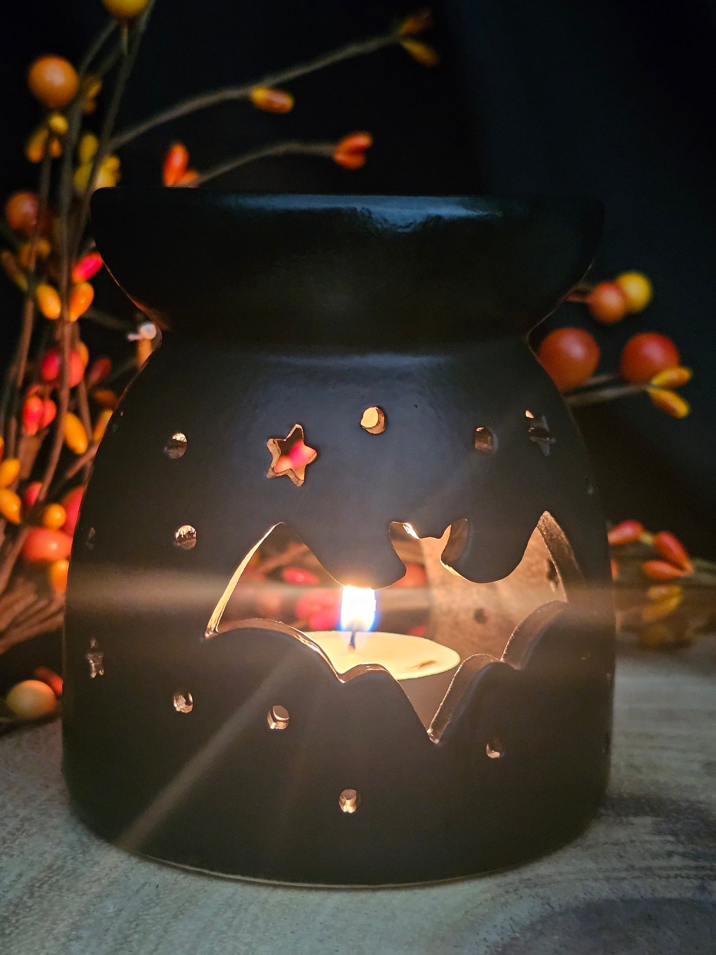 Black Bat Cut Out Burner