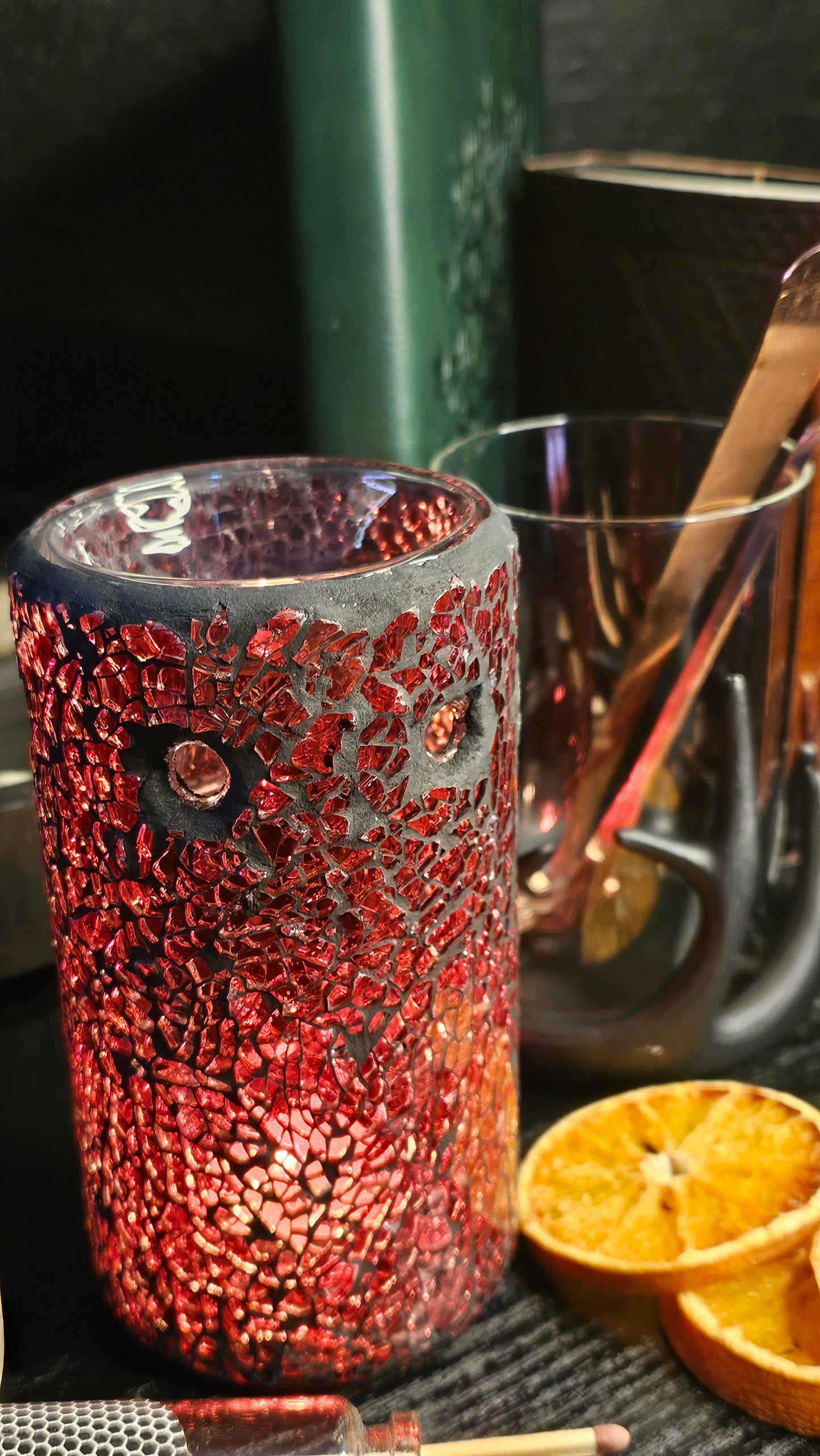 Crackle Glass Oil / Wax Burner