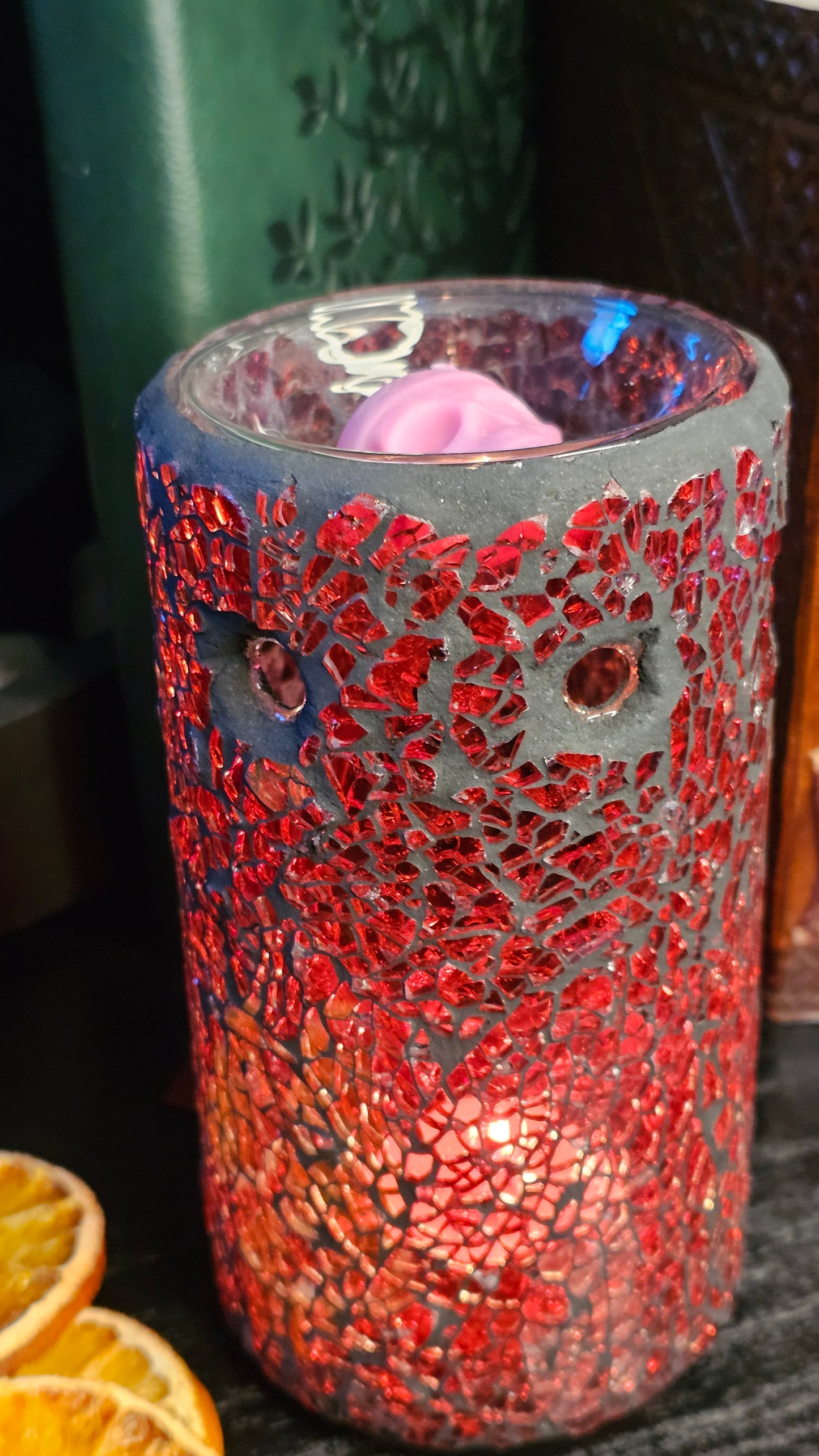 Crackle Glass Oil / Wax Burner