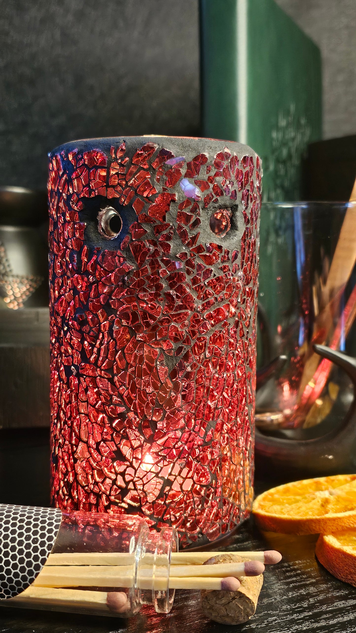 Crackle Glass Oil / Wax Burner